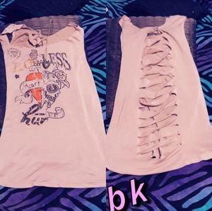 ☠💘Rock skull and heart slashed tank top 🌹